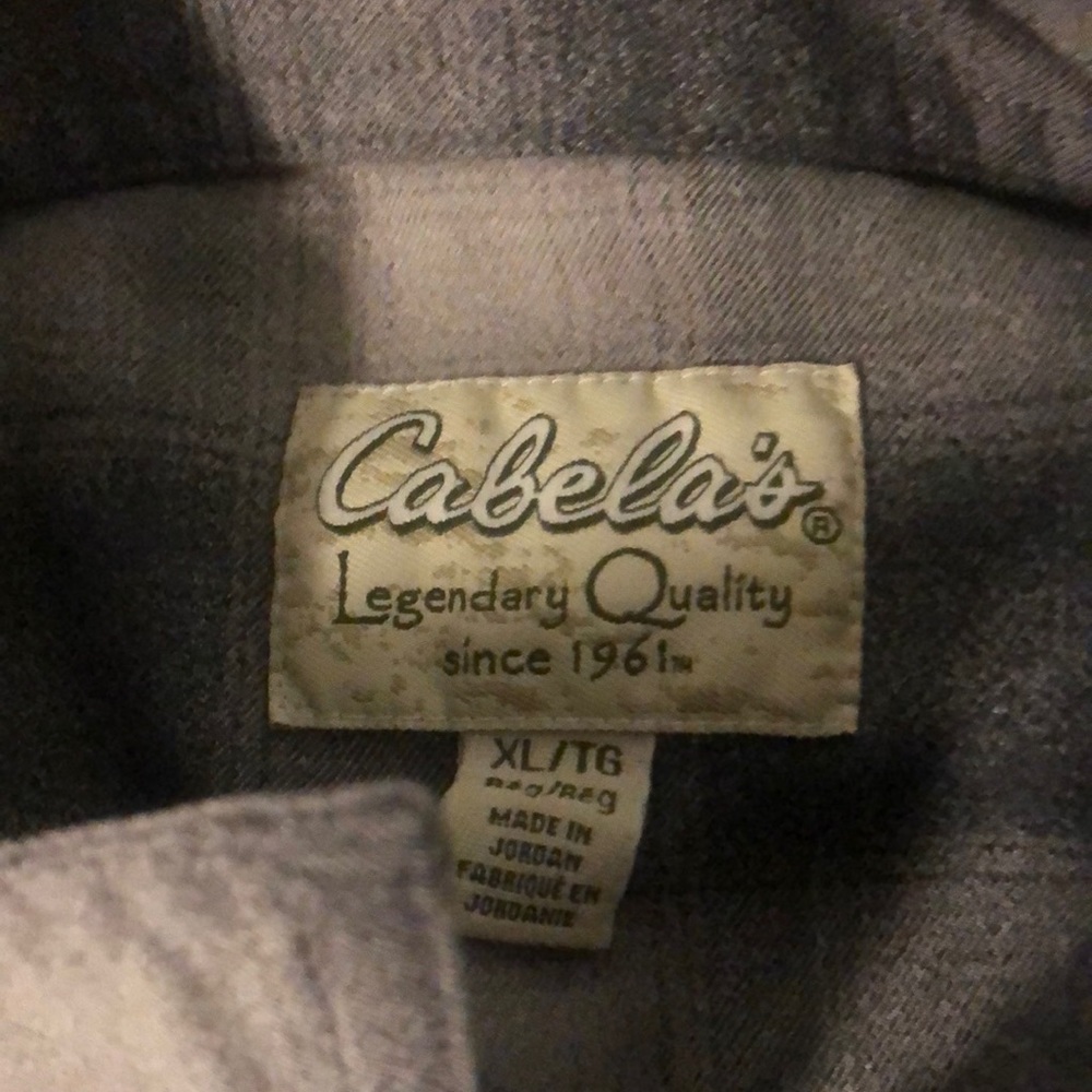 Cabela’s Long Sleeve Checkered XL/TG Reg Men’s Outdoors Shirt